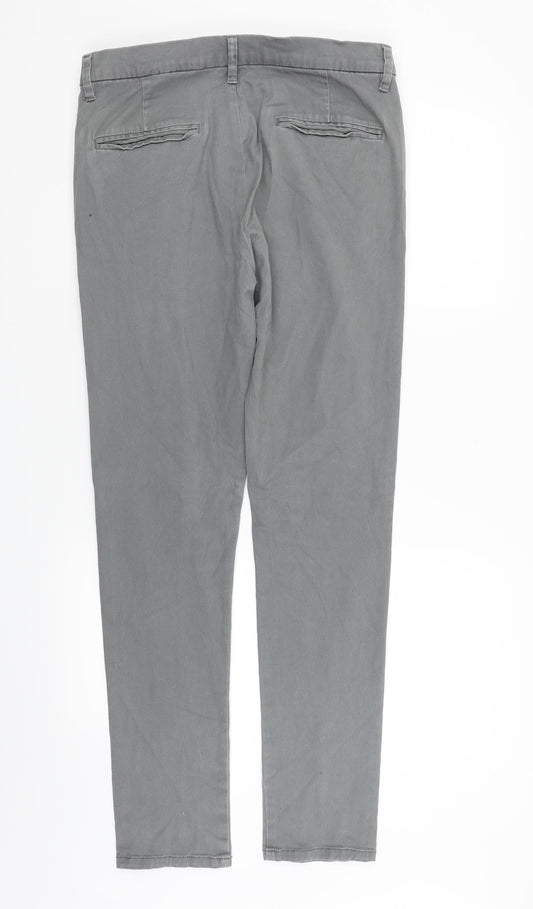 Topman Mens Grey Straight Jeans Size M L32 in