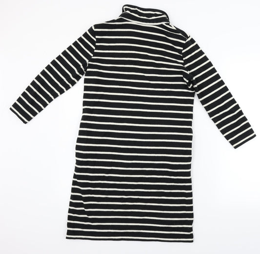 uniclo Womens Black Striped Pullover Jumper Size S