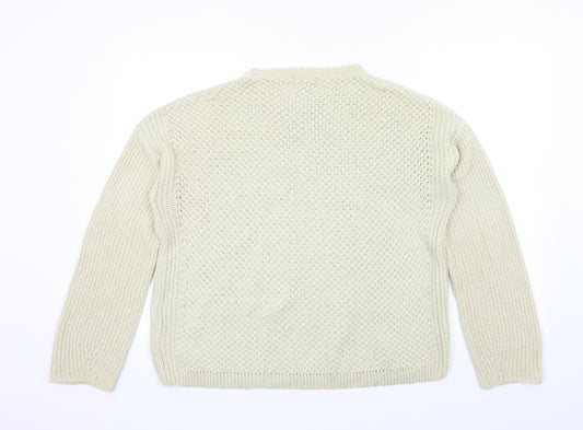 Topshop Womens Beige Pullover Jumper Size 10