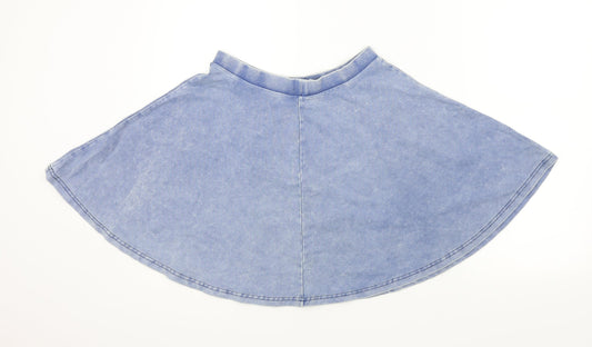 Topshop Womens Blue Flare Skirt Size 6