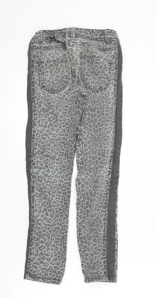 NEXT Girls Grey Camouflage Skinny Jeans Size 9 Years