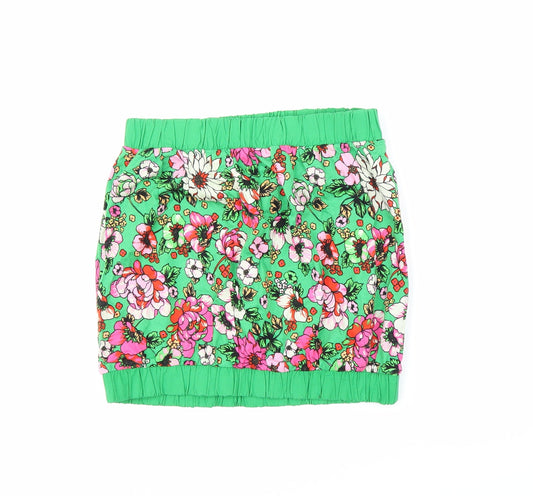 NEXT Womens Green Floral Cropped Blouse Size 8