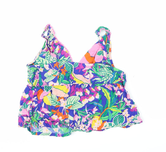 George Girls Multicoloured Floral Basic Blouse Size 13 Years