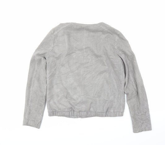 NEXT Womens Grey Motorcycle Jacket Coat Size 12