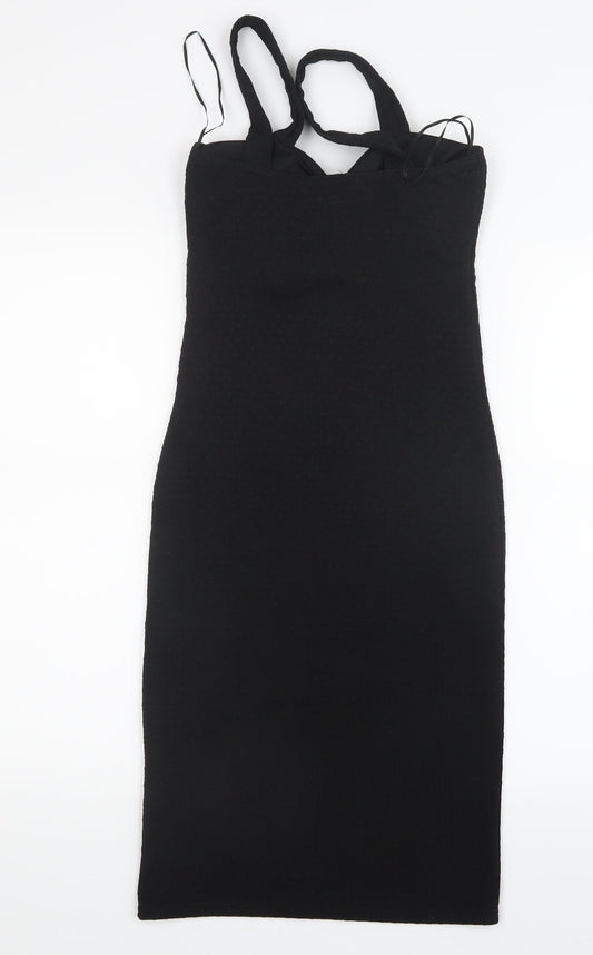 Kiah Womens Black Shirt Dress Size 10