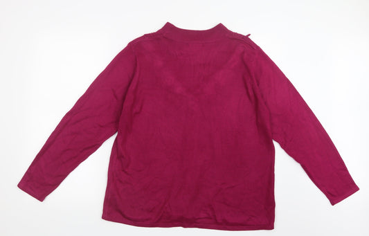 BM Womens Pink Knit Pullover Jumper Size L