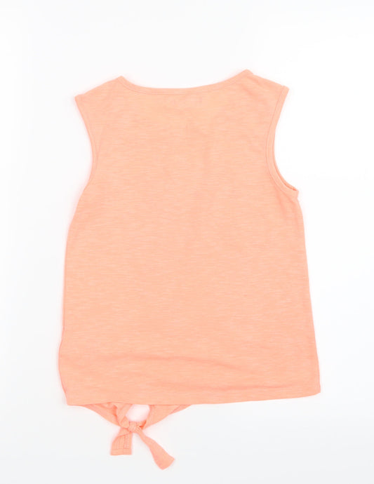 Blue Zoo Girls Orange Basic Tank Size 9-10 Years - Unicorn