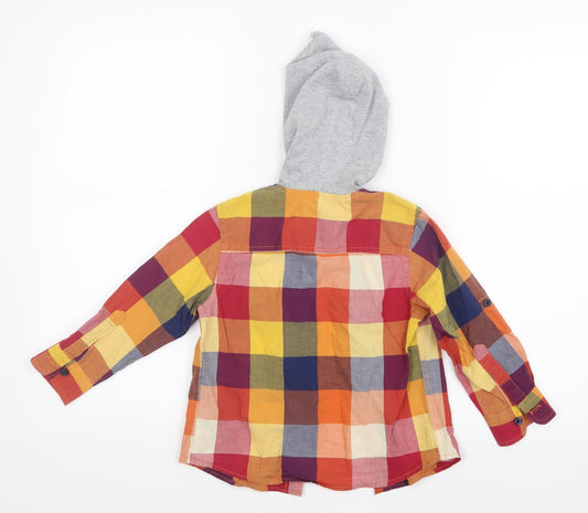 St. George by Duffer Boys Red Check Basic Button-Up Size 5 Years