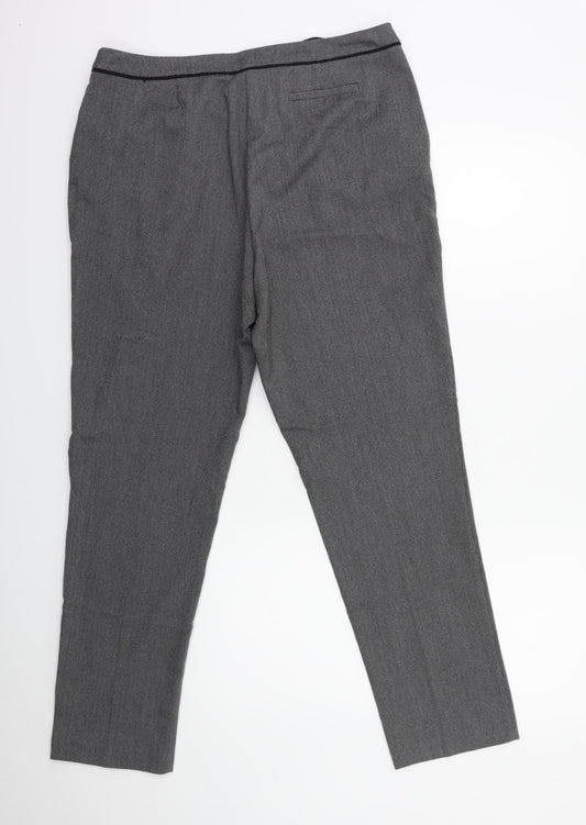 BHS Womens Green Trousers Size 14 L27 in