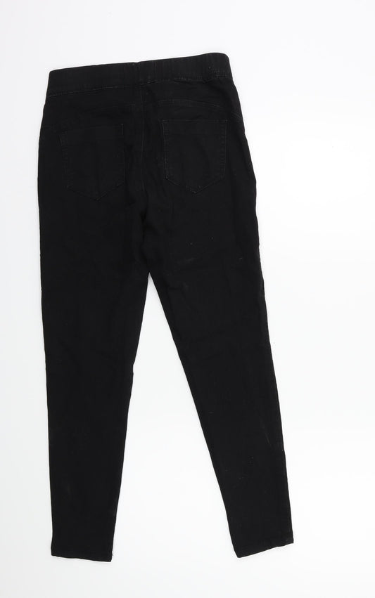 Denim & Co. Womens Black Denim Jegging Jeans Size 8 L25 in