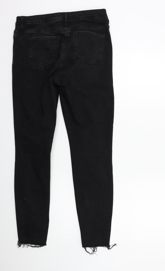 NEXT Womens Black Denim Skinny Jeans Size 12 L29 in