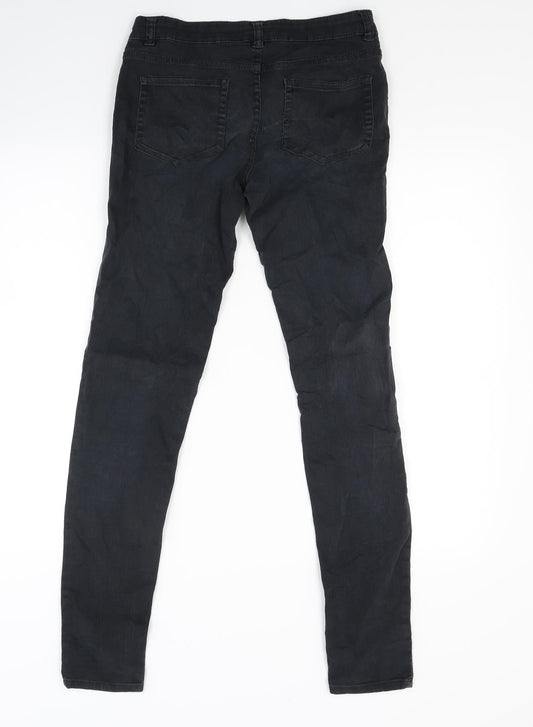 Divided Womens Black Denim Skinny Jeans Size 8 L28 in