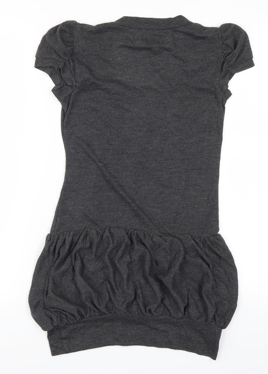 Mystify Womens Grey Basic T-Shirt Size S