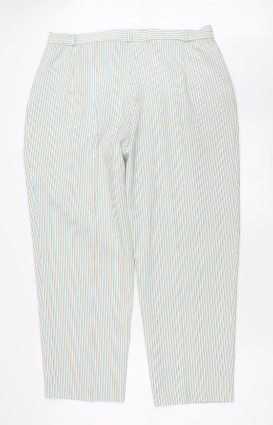 Marks and Spencer Womens Green Trousers Size 18 L27 in