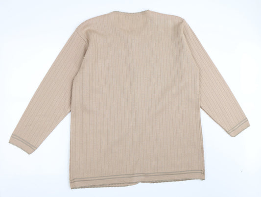 Cozzi Womens Beige Cardigan Jumper One Size
