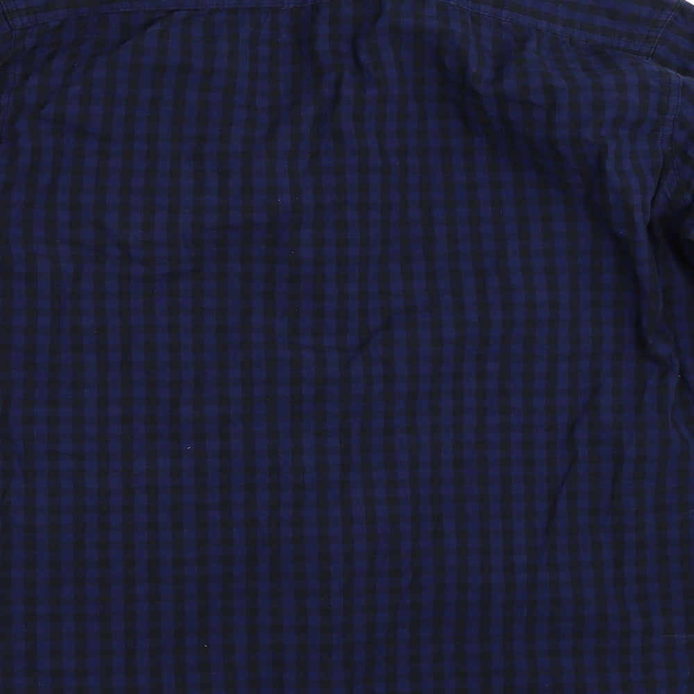 Industrialize Mens Blue Check Button-Up Size L