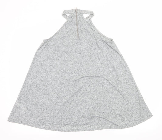 New Look Womens Grey Jersey Basic Tank Size 6