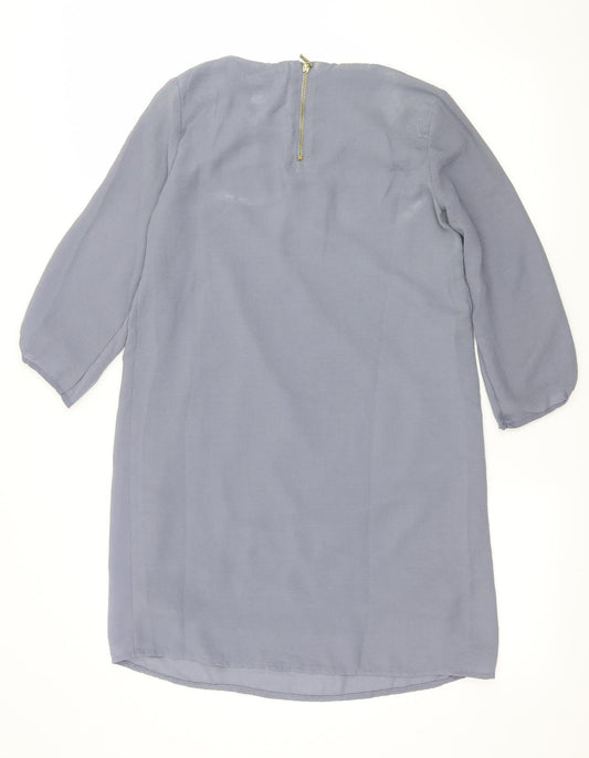 H&M Womens Grey Chiffon A-Line Size 4