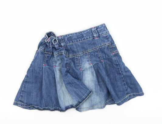 NEXT Girls Blue Denim Flare Skirt Size 7 Years