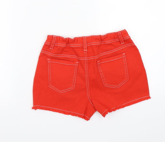 Marks and Spencer Girls Red Bermuda Shorts Size 9-10 Years