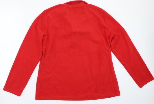 atlas for women Womens Red Floral Pullover Jumper Size 14