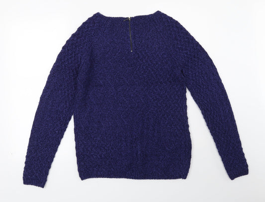 Ellen Reyes Womens Blue Pullover Jumper Size M