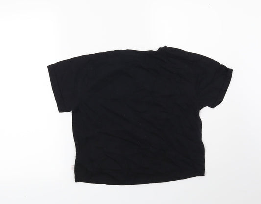 New Look Girls Black Solid Top Pyjama Top Size M - Cosy Club