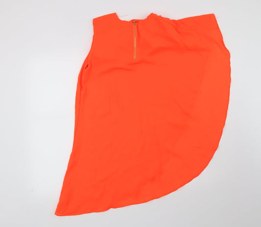 Preworn Womens Orange Basic Blouse Size S