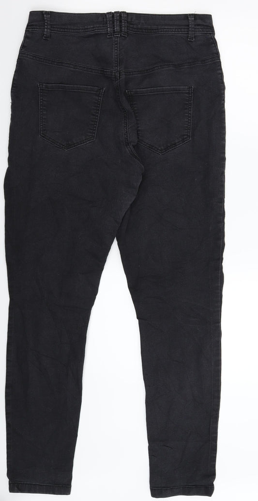 Zizzi Womens Black Denim Skinny Jeans Size 34 in L31 in