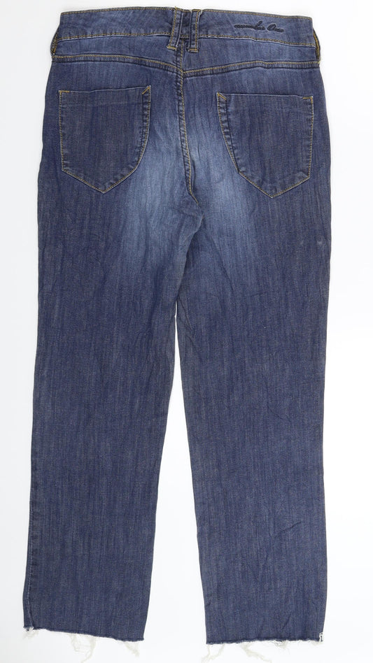 Number One Womens Blue Denim Straight Jeans Size 30 in L27 in