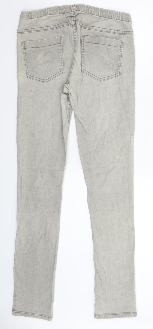Pieces Womens Grey Denim Jegging Jeans Size 32 in L30 in