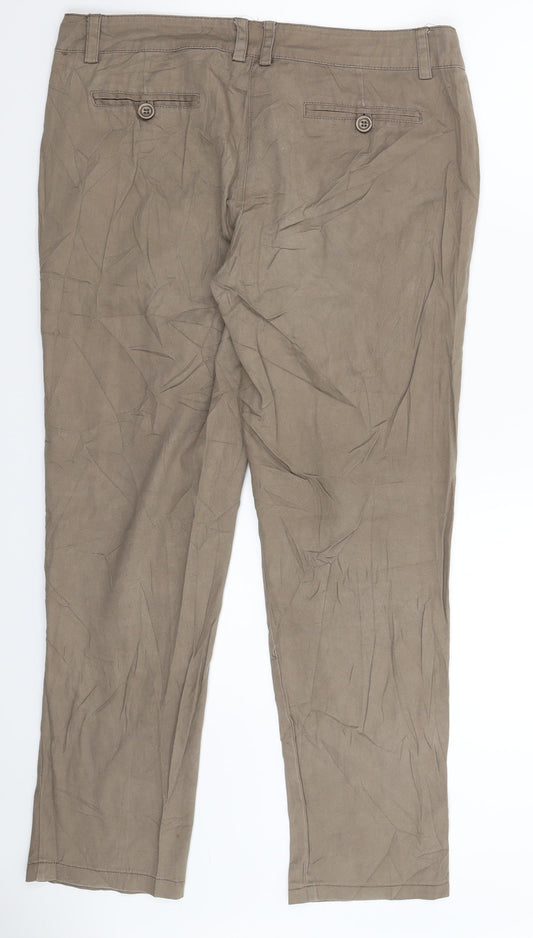 Anima Bella Womens Grey Trousers Size 34 in L28 in
