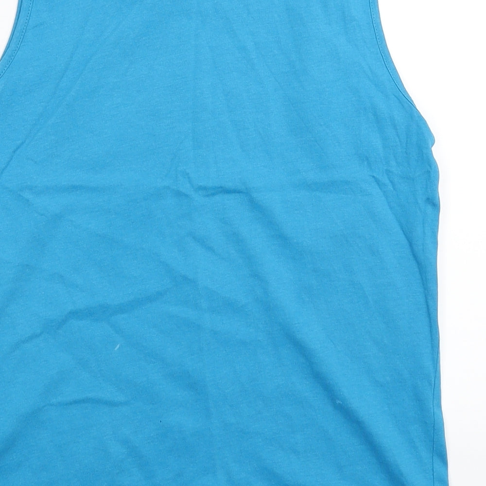 H&M Boys Blue Basic Tank Size 9-10 Years