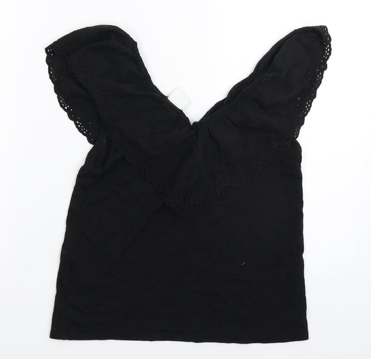 H&M Womens Black Basic T-Shirt Size XS