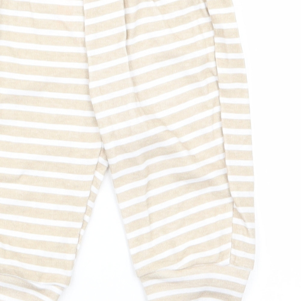 sterling baby Beige Striped Capri Trousers Size 3-6 Months