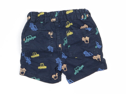 F&F Boys Black Bermuda Shorts Size 2 Years - tractor