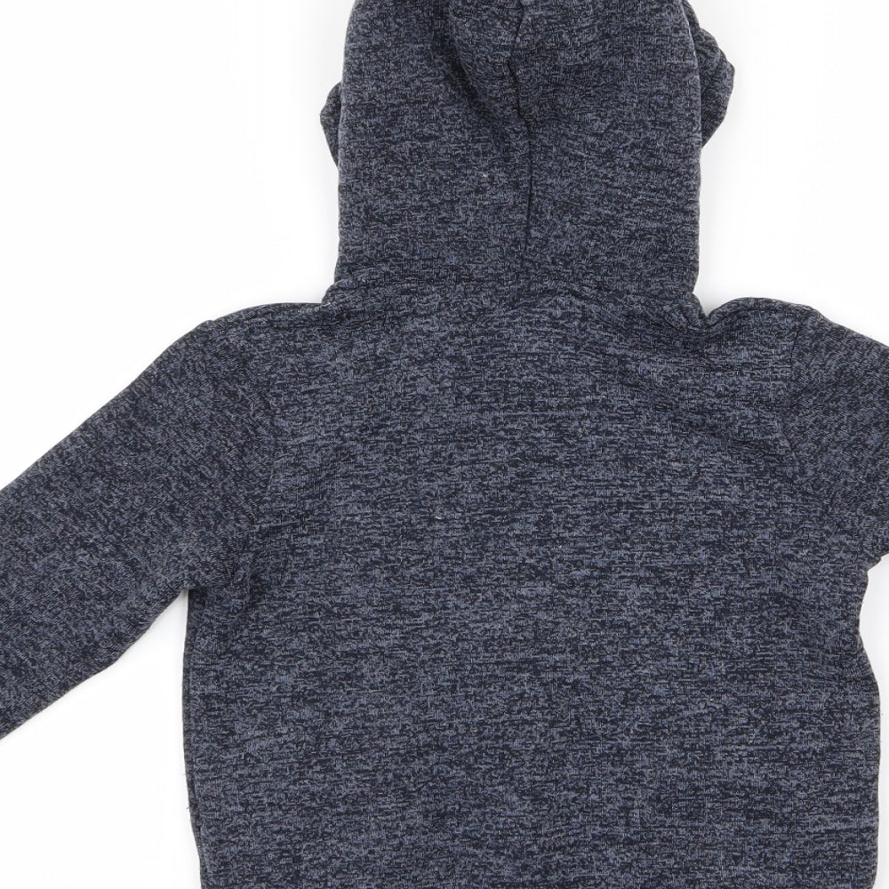 so cute Boys Blue Full Zip Hoodie Size 5 Years - Bear