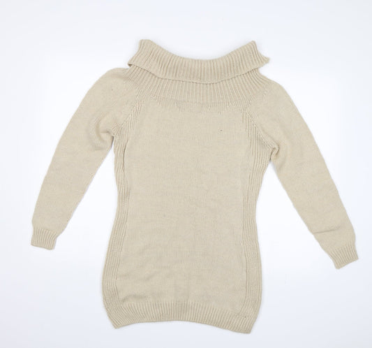 Preworn Womens Beige Pullover Jumper Size S