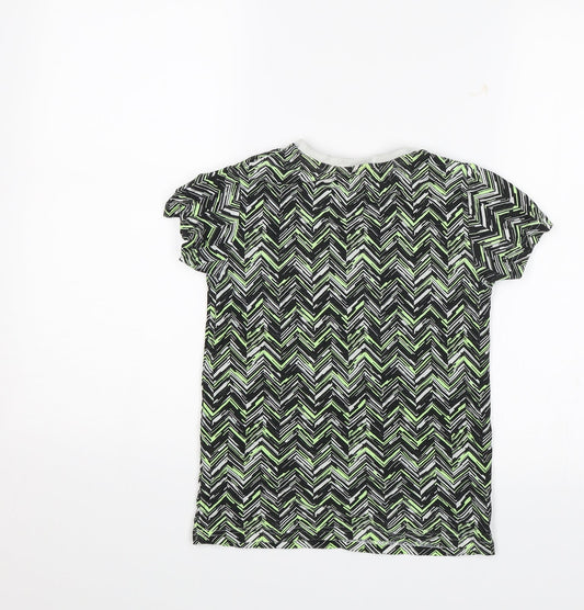 Matlan Boys Green Geometric Basic T-Shirt Size 8 Years
