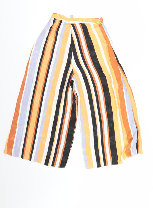 ASOS Womens Multicoloured Striped Cropped Trousers Size 6 L20 in