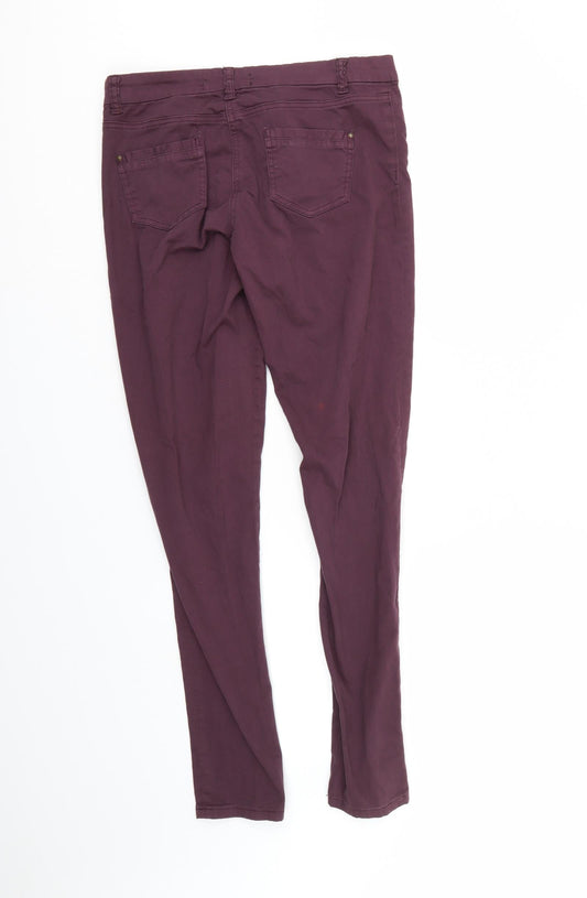 Dorothy Perkins Womens Purple Straight Jeans Size 8 L30 in