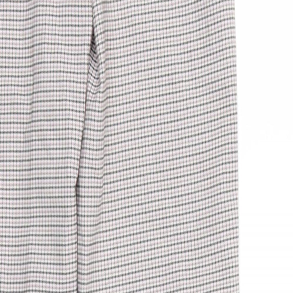 H&M Womens Multicoloured Herringbone Trousers Size 4 L26 in