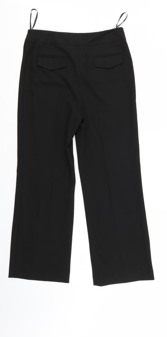 Preworn Womens Black Trousers Size 8 L26 in