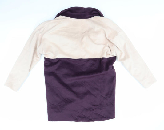 Nameless Womens Purple Overcoat Coat Size S