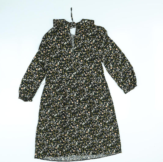 Primark Womens Black Floral Mini Size 4