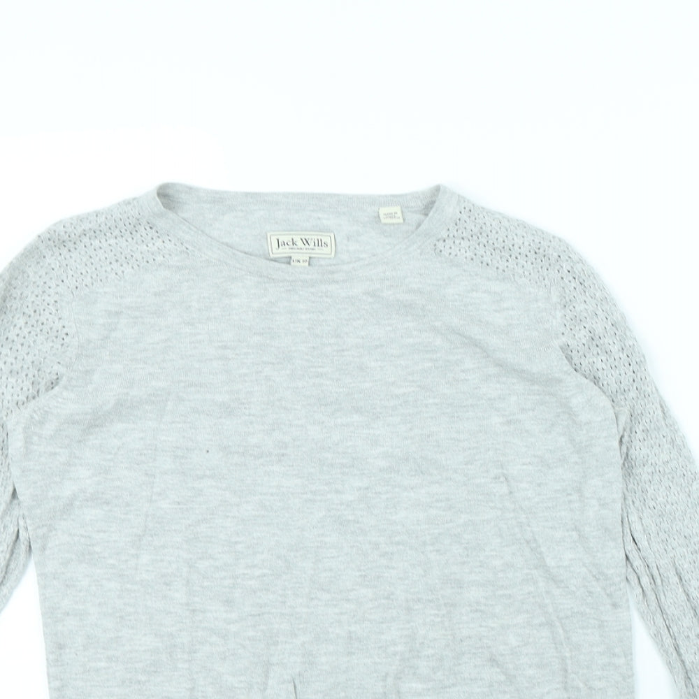 Jack Wills Womens Grey Pullover Jumper Size 10