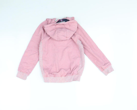 NEXT Girls Pink Rayon Pullover Hoodie Size 6 Years