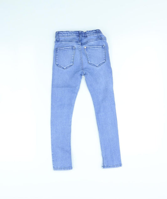 Preworn Girls Blue Skinny Jeans Size 5 Years