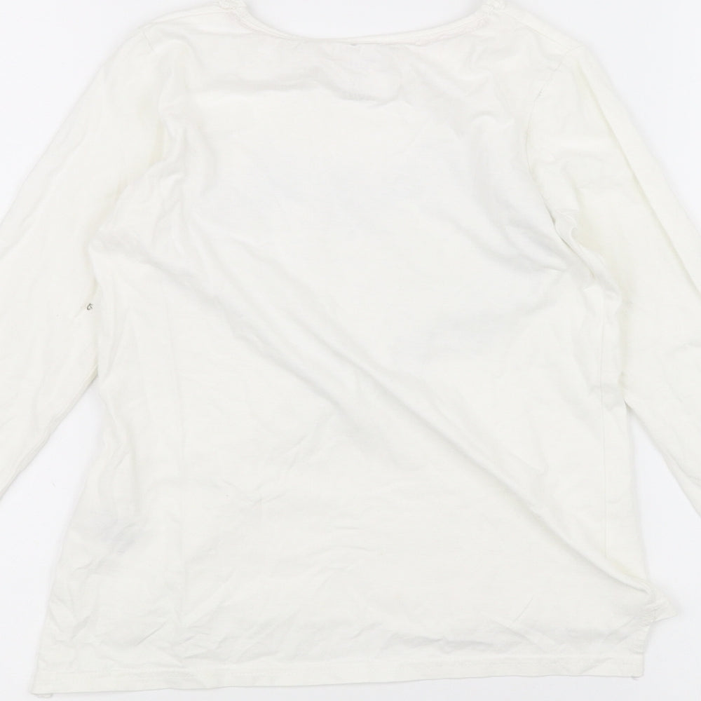 love is sweet Girls White Basic T-Shirt Size 6-7 Years