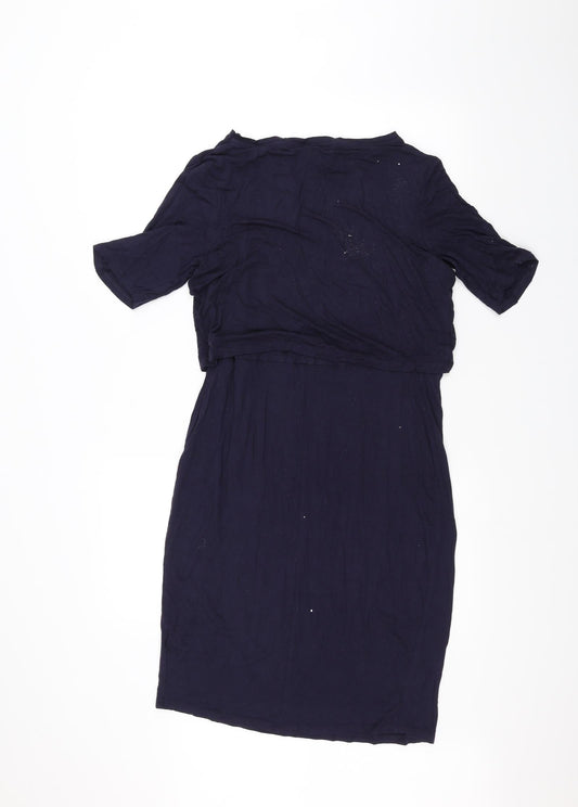 New Look Womens Purple A-Line Size 10